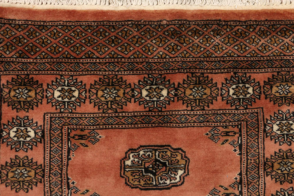 Dark Salmon Bokhara 2' 7 x 6' 7 - No. 48158 - ALRUG Rug Store