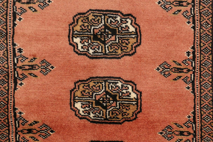 Dark Salmon Bokhara 2' 7 x 6' 7 - No. 48158 - ALRUG Rug Store