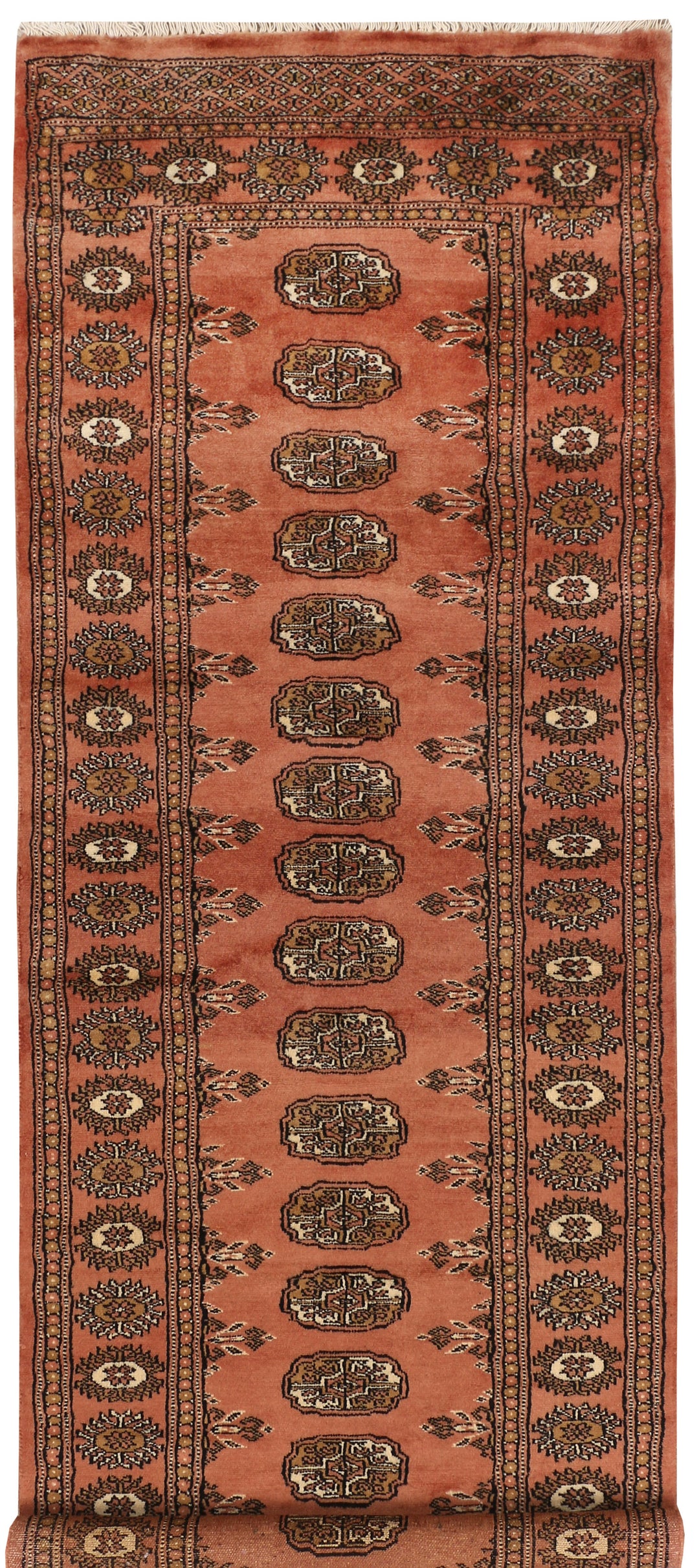 Dark Salmon Bokhara 2' 7 x 7' 7 - No. 48162 - ALRUG Rug Store