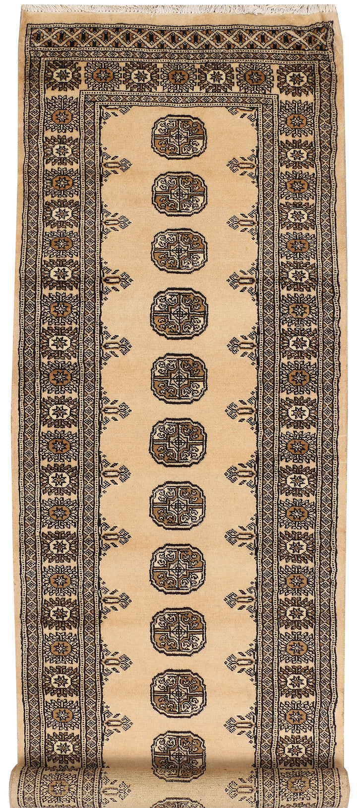 Burlywood Bokhara 2' 7 x 9' - No. 48164 - ALRUG Rug Store