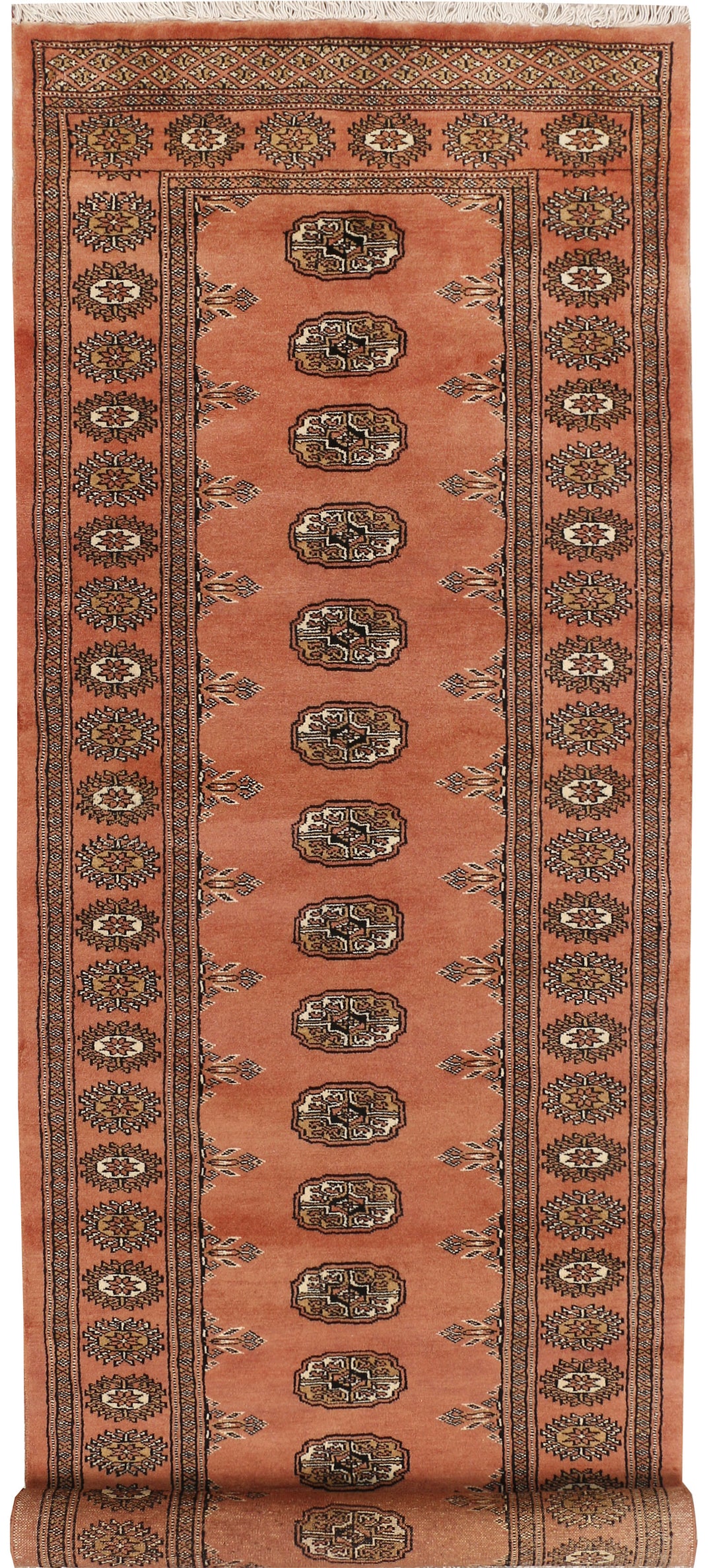 Dark Salmon Bokhara 2' 8 x 8' 9 - No. 48165 - ALRUG Rug Store