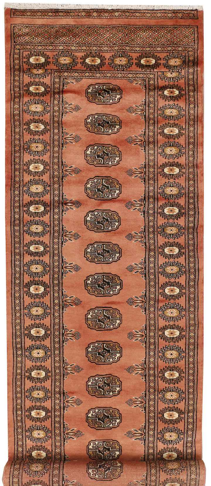 Dark Salmon Bokhara 2' 6 x 9' 9 - No. 48170 - ALRUG Rug Store