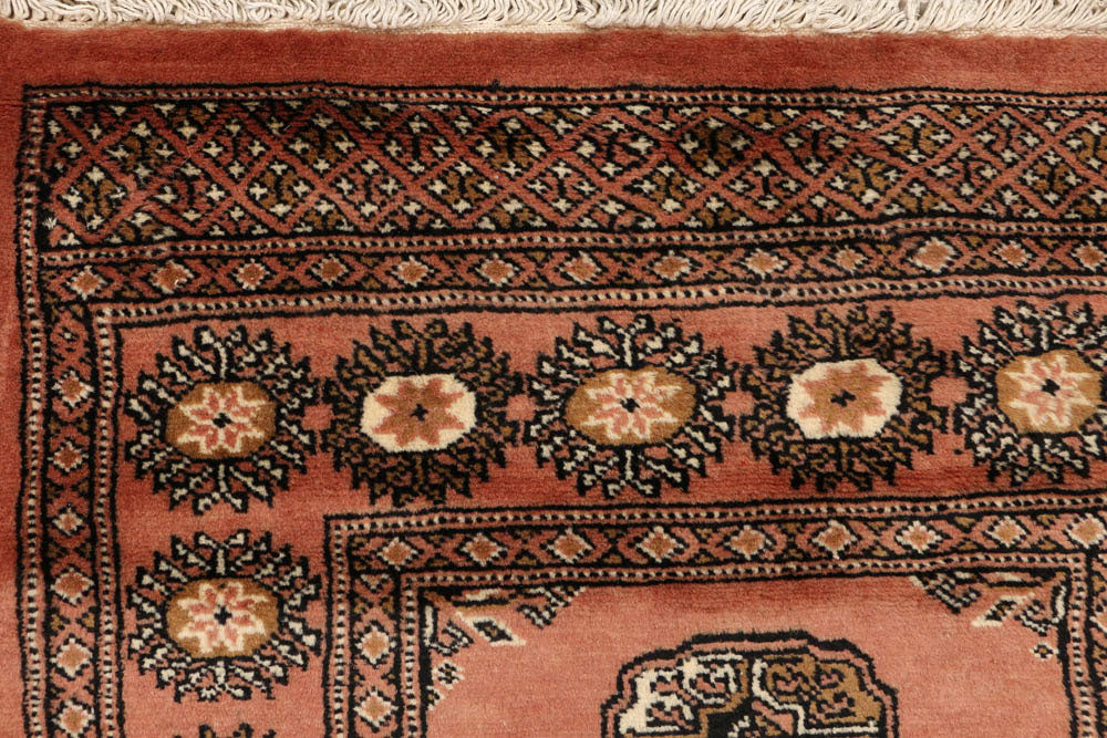 Dark Salmon Bokhara 2' 7 x 10' 6 - No. 48172 - ALRUG Rug Store