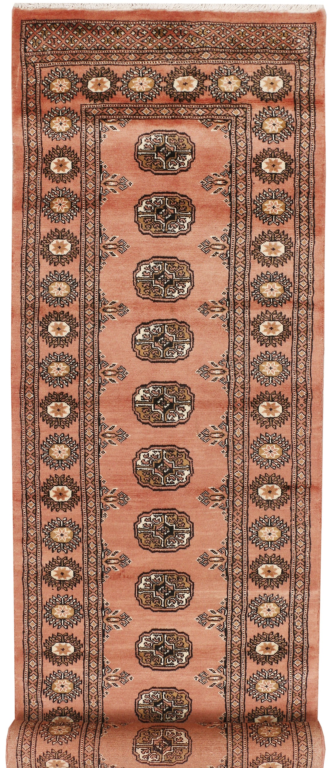 Dark Salmon Bokhara 2' 7 x 10' 6 - No. 48172 - ALRUG Rug Store