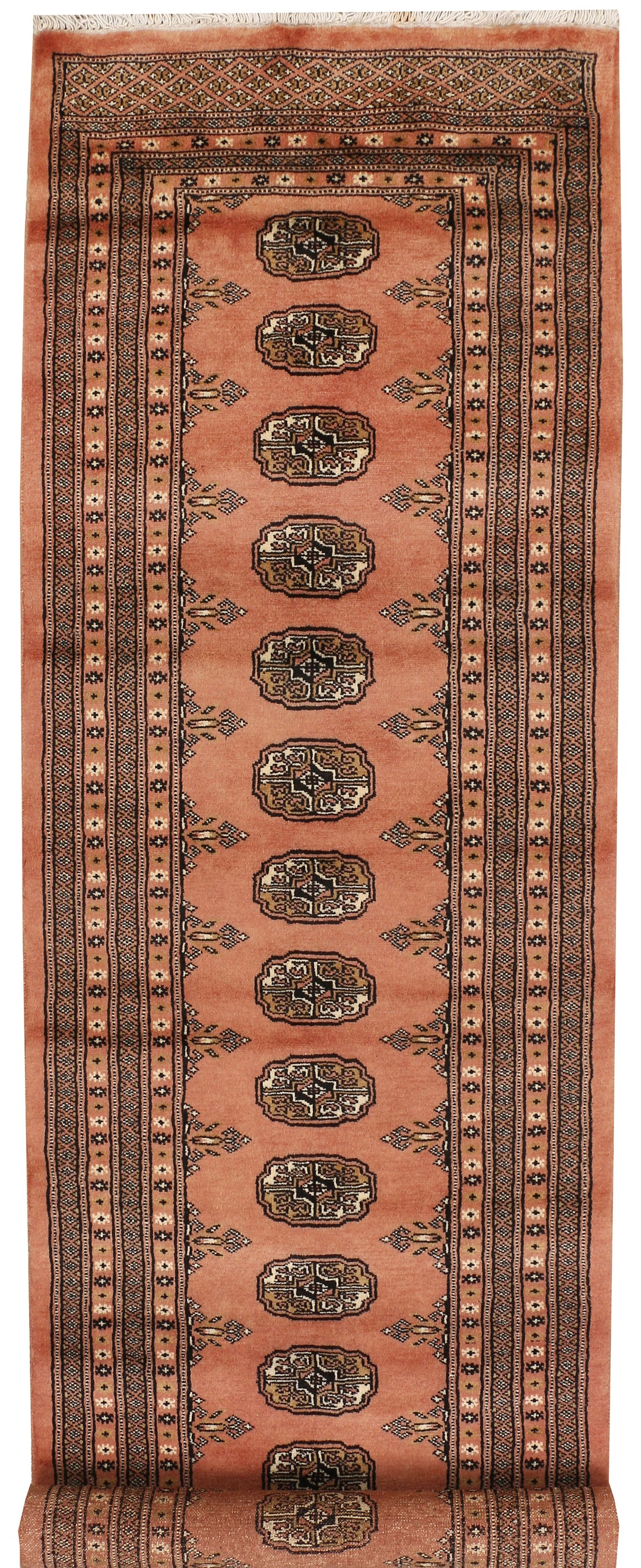 Dark Salmon Bokhara 2' 5 x 9' 7 - No. 48174 - ALRUG Rug Store