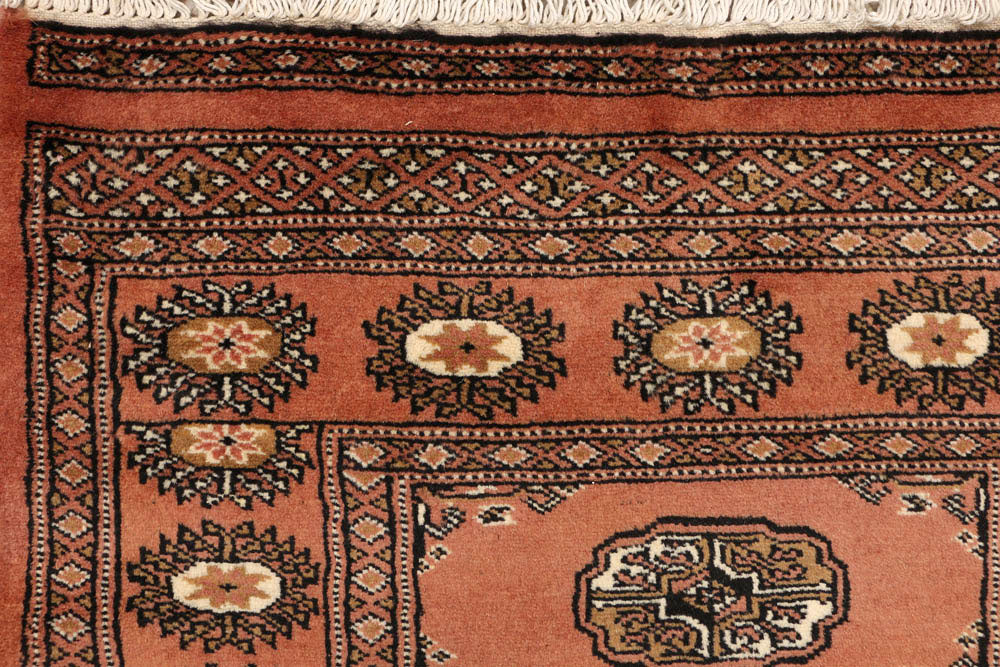 Dark Salmon Bokhara 2' 7 x 9' 11 - No. 48190 - ALRUG Rug Store