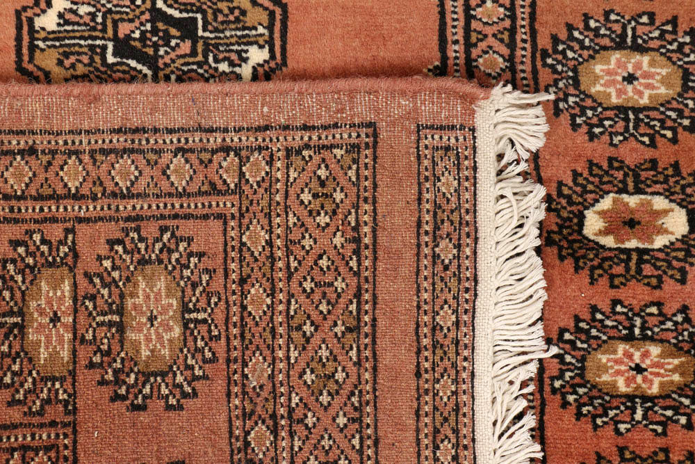 Dark Salmon Bokhara 2' 7 x 9' 11 - No. 48190 - ALRUG Rug Store