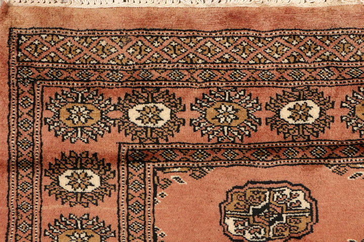 Dark Salmon Bokhara 2' 7 x 9' 8 - No. 48192 - ALRUG Rug Store