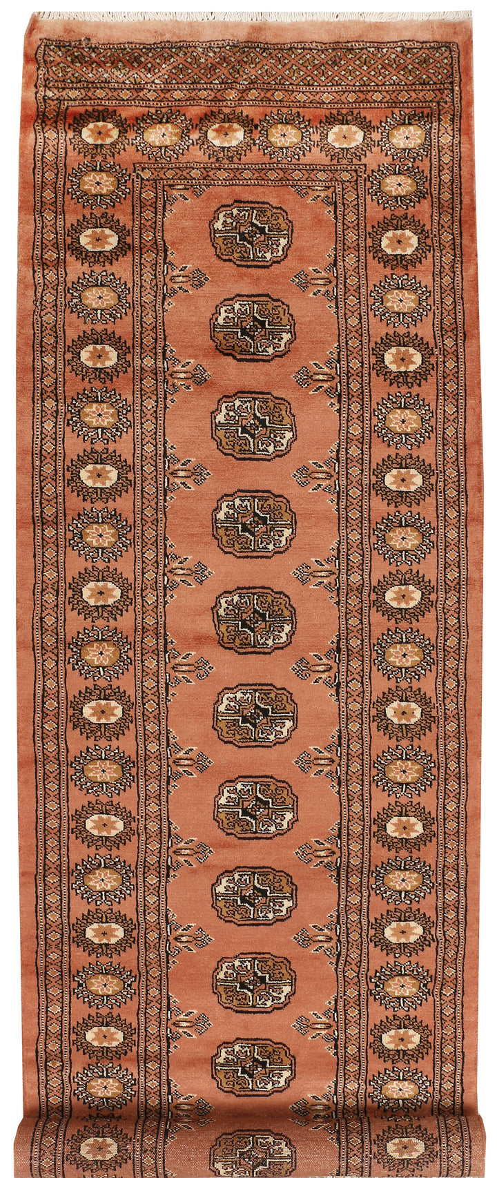 Dark Salmon Bokhara 2' 6 x 9' 8 - No. 48194 - ALRUG Rug Store