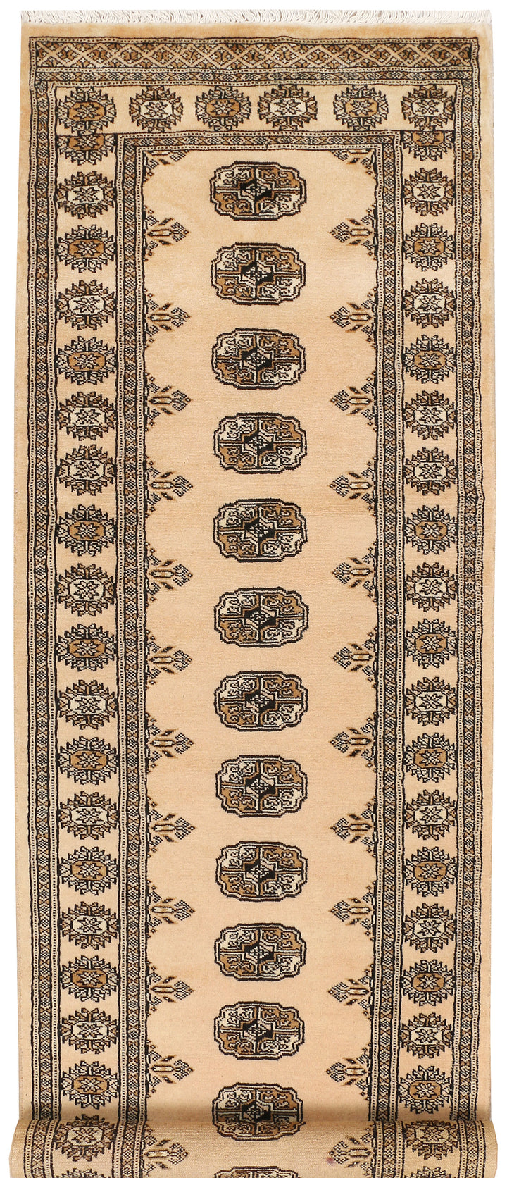 Navajo White Bokhara 2' 6 x 9' 9 - No. 48196 - ALRUG Rug Store