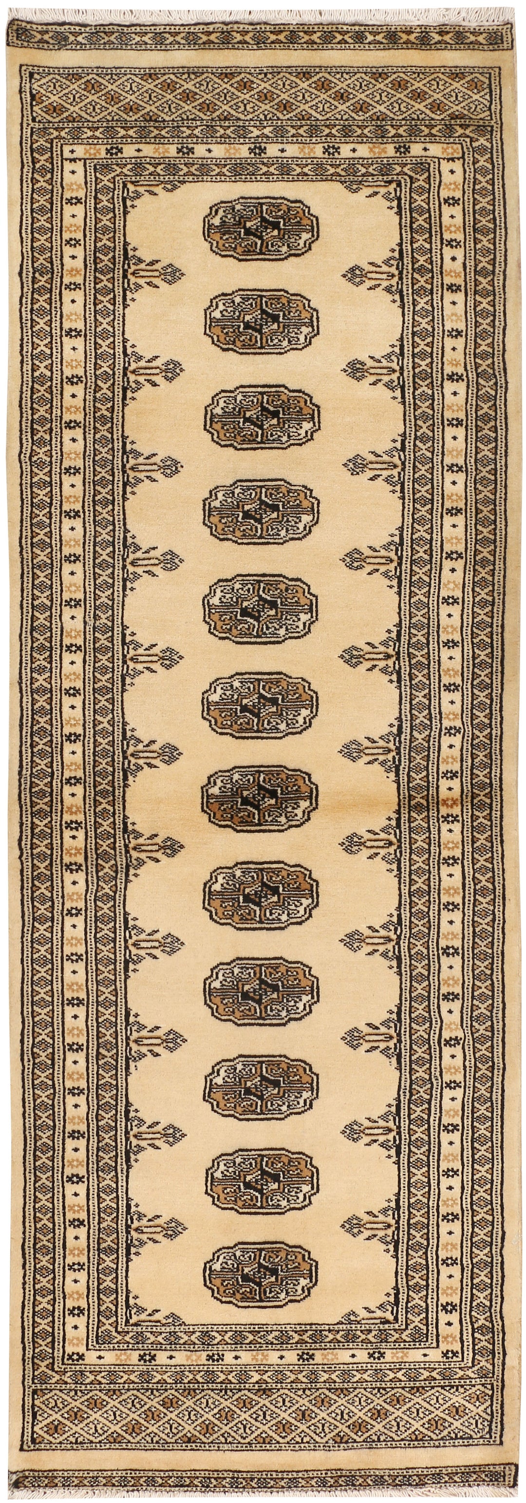 Navajo White Bokhara 2' 4 x 6' 9 - No. 48202 - ALRUG Rug Store