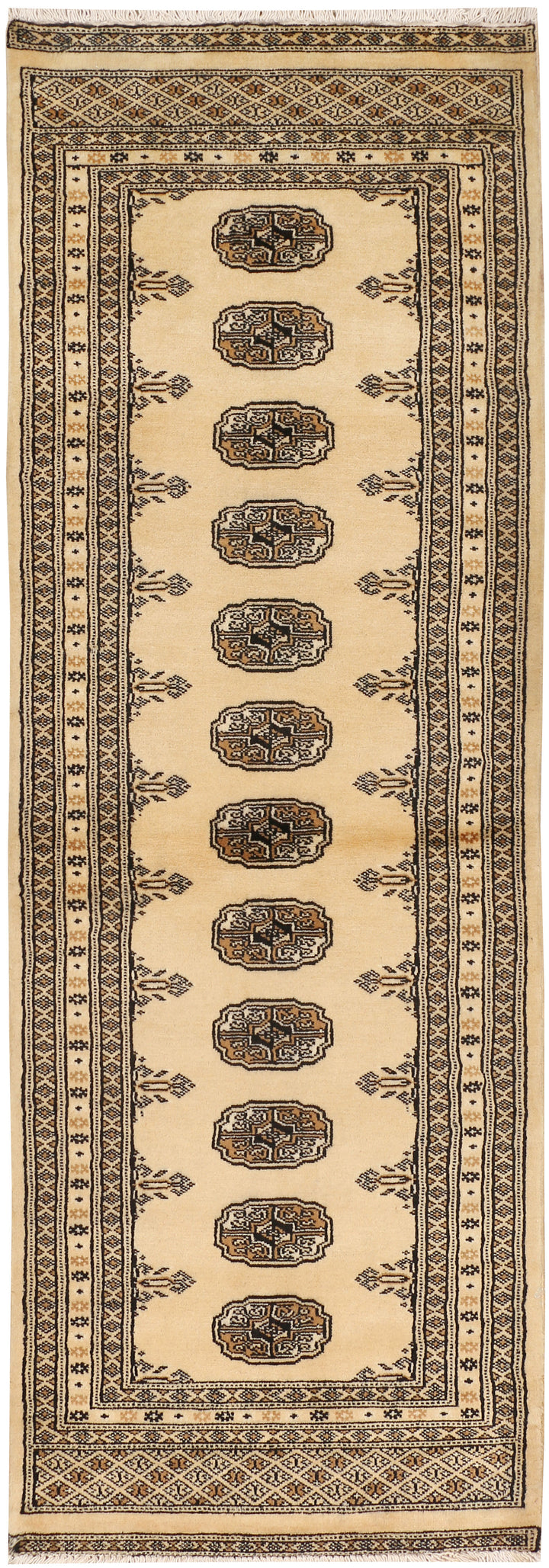 Navajo White Bokhara 2' 4 x 6' 9 - No. 48202 - ALRUG Rug Store