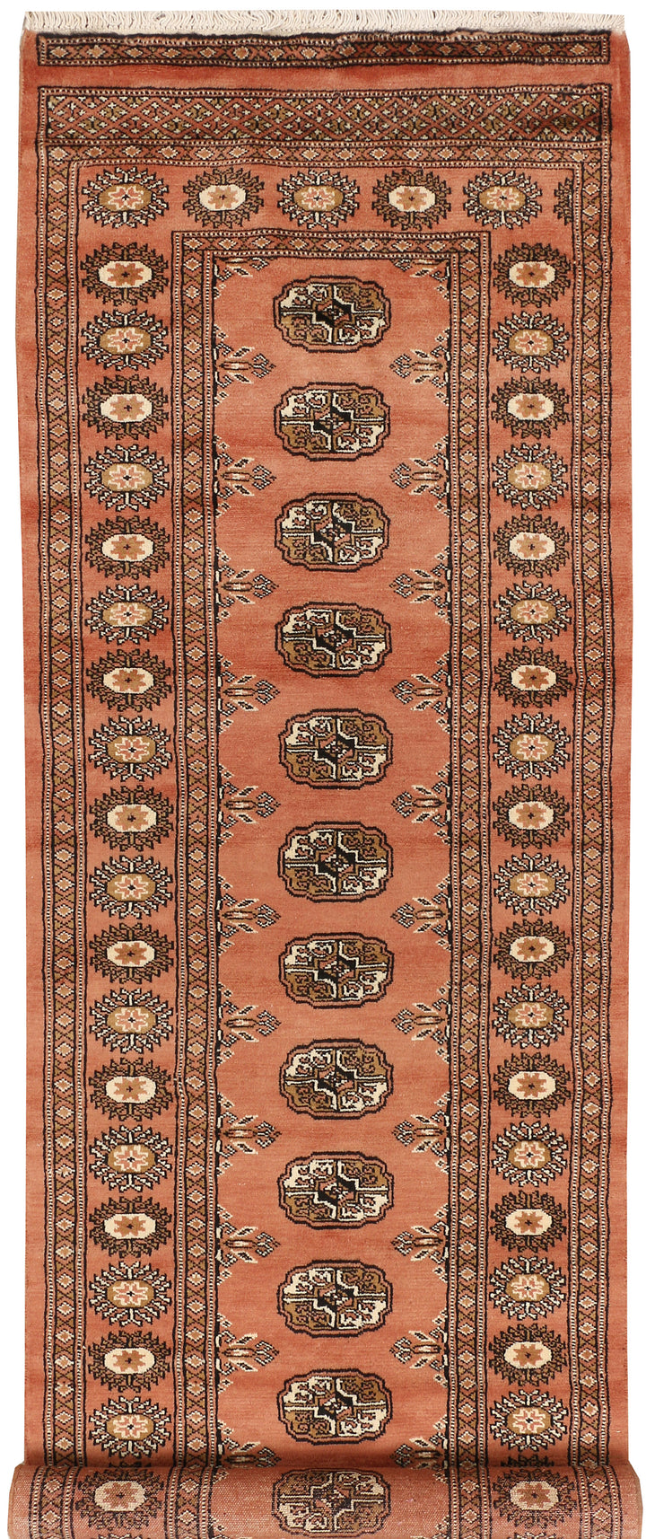 Dark Salmon Bokhara 2' 6 x 9' 8 - No. 48204 - ALRUG Rug Store