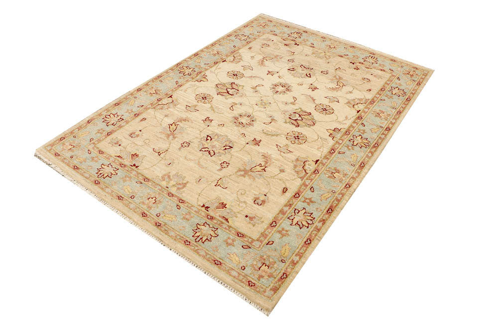 Wheat Ziegler 4' 6 x 6' 5 - No. 48268 - ALRUG Rug Store