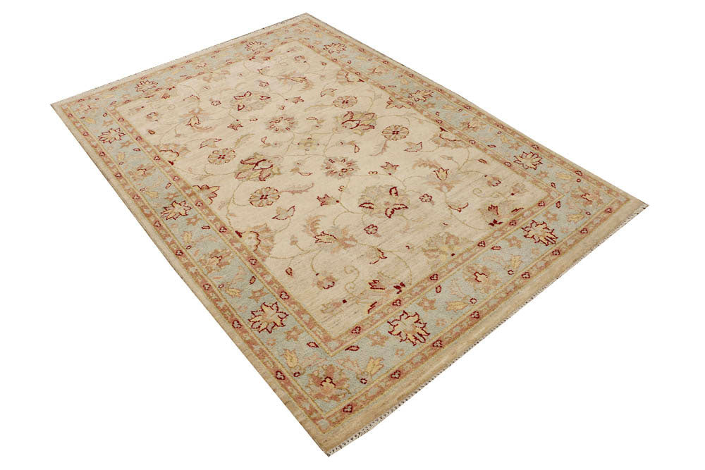 Wheat Ziegler 4' 6 x 6' 5 - No. 48268 - ALRUG Rug Store