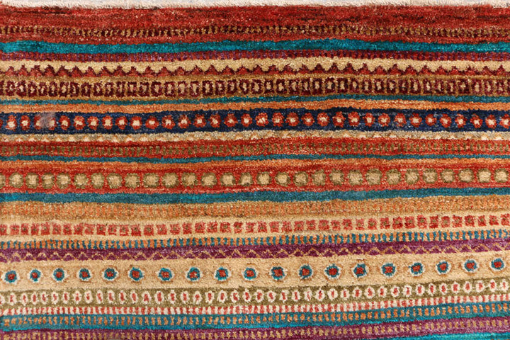 Multi Colored Gabbeh 6'  6" x 10'  8" - No. QA63962