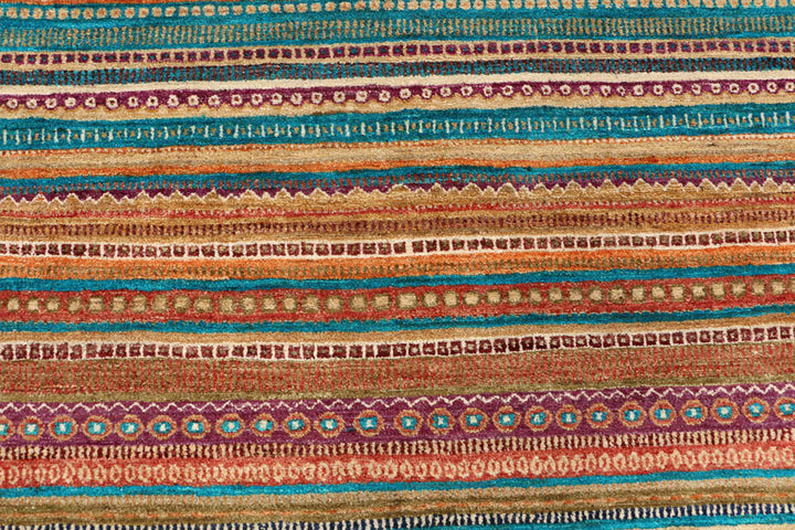 Multi Colored Gabbeh 6'  6" x 10'  8" - No. QA63962