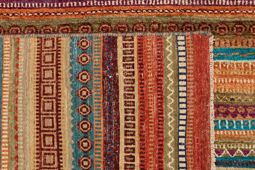 Multi Colored Gabbeh 6'  6" x 10'  8" - No. QA63962