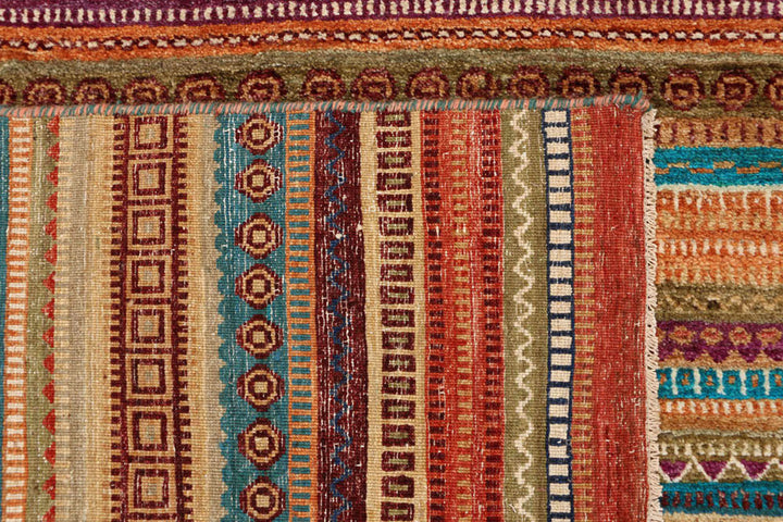 Multi Colored Gabbeh 6'  6" x 10'  8" - No. QA63962