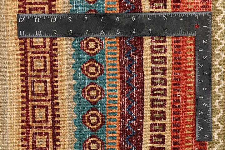 Multi Colored Gabbeh 6'  6" x 10'  8" - No. QA63962