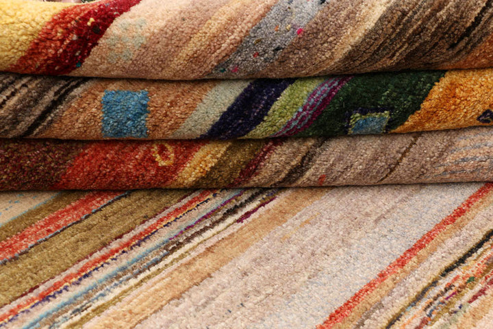 Multi Colored Gabbeh 6' 3 x 9' 2 - No. 48296 - ALRUG Rug Store