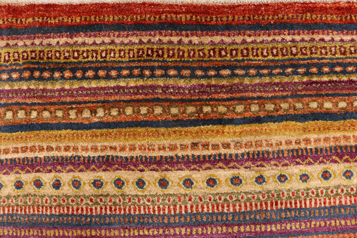 Multi Colored Gabbeh 6'  8" x 9'  6" - No. QA87024