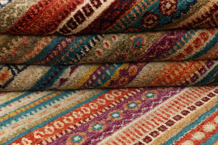 Multi Colored Gabbeh 6' 8 x 9' 6 - No. 48298 - ALRUG Rug Store