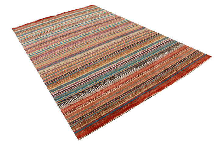 Multi Colored Gabbeh 6'  7" x 10'  4" - No. QA59733