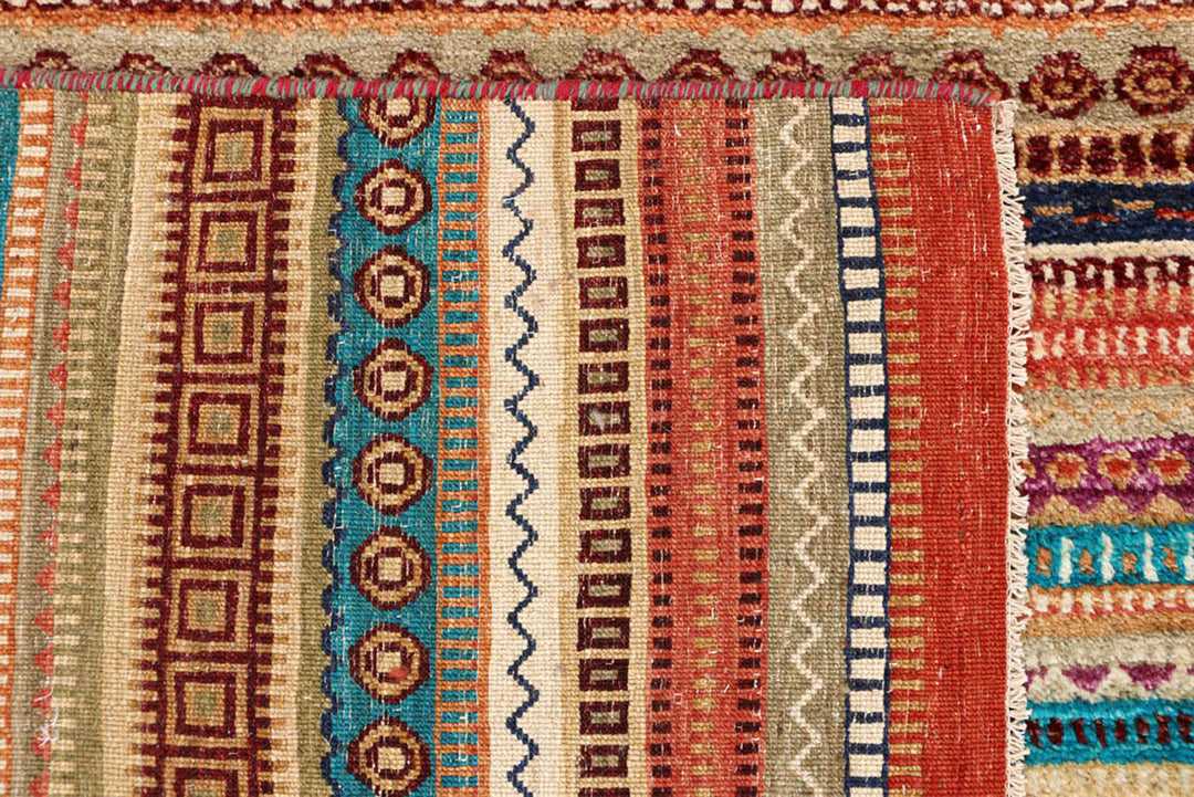 Multi Colored Gabbeh 6'  7" x 10'  4" - No. QA59733