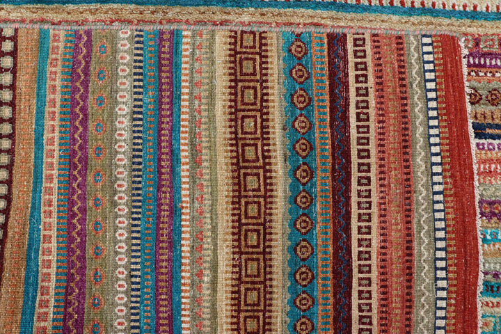 Multi Colored Gabbeh 8'  2" x 11'  6" - No. QA21385