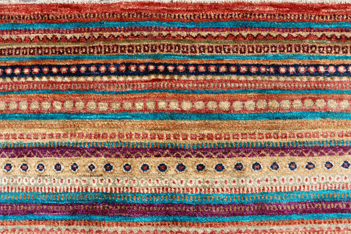Multi Colored Gabbeh 6'  6" x 10'  3" - No. QA54918