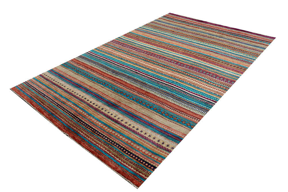 Multi Colored Gabbeh 6' 6 x 10' 3 - No. 48303 - ALRUG Rug Store