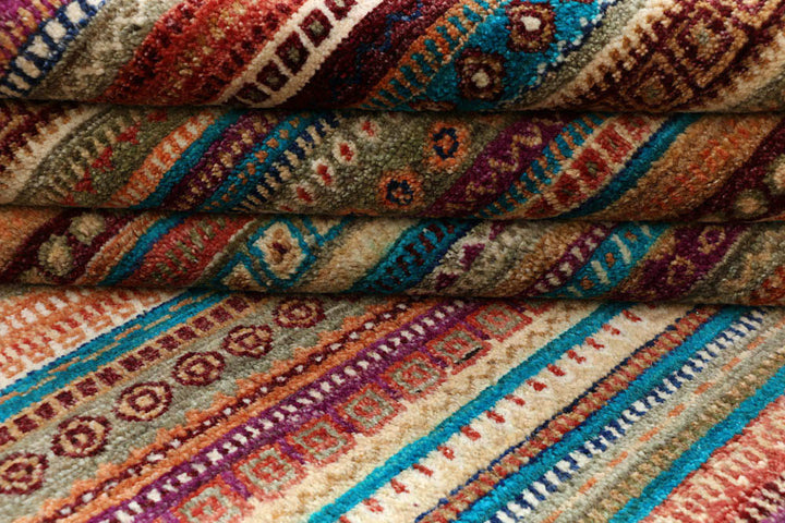 Multi Colored Gabbeh 6' 6 x 10' 3 - No. 48303 - ALRUG Rug Store