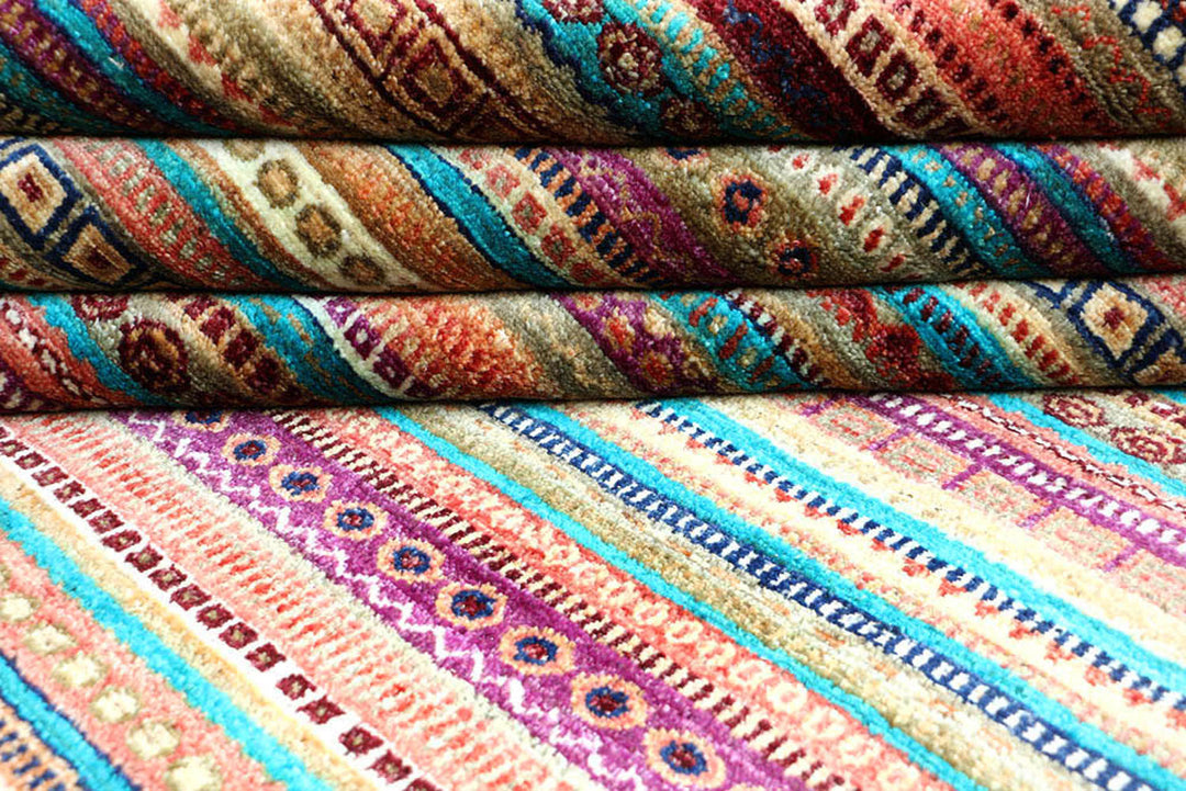 Multi Colored Gabbeh 8'  1" x 11'  7" - No. QA18182