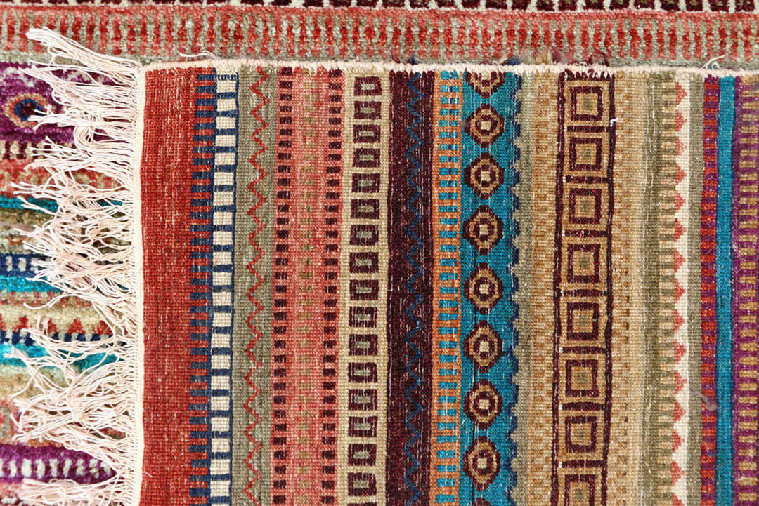 Multi Colored Gabbeh 8'  1" x 11'  7" - No. QA18182