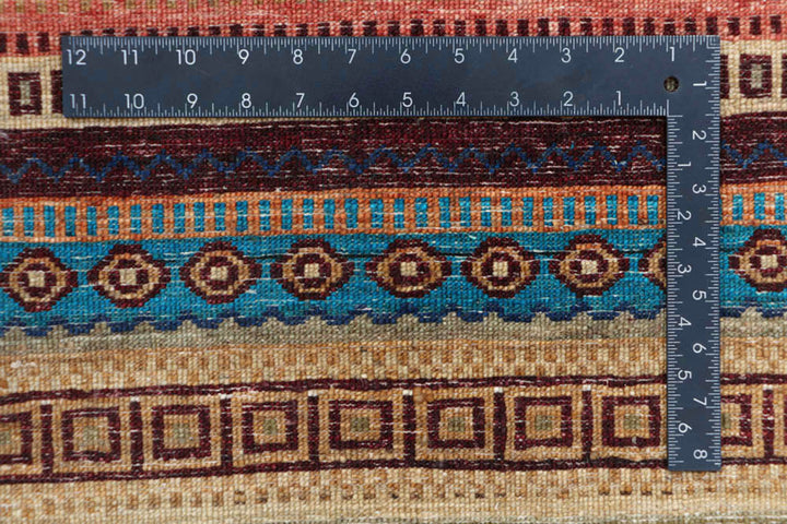 Multi Colored Gabbeh 8'  1" x 11'  7" - No. QA18182