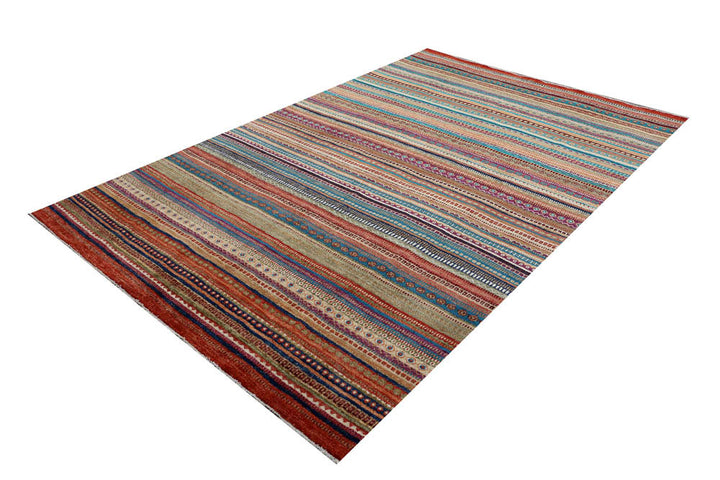 Multi Colored Gabbeh 6' 7 x 10' 1 - No. 48309 - ALRUG Rug Store