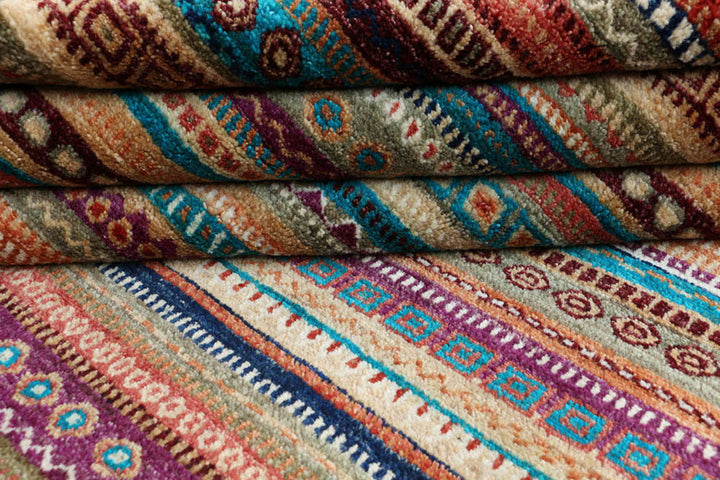 Multi Colored Gabbeh 6'  7" x 10'  1" - No. QA16851