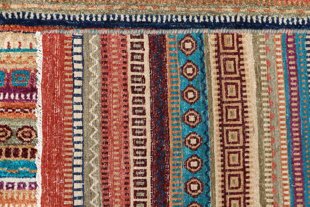 Multi Colored Gabbeh 6'  7" x 10'  1" - No. QA16851