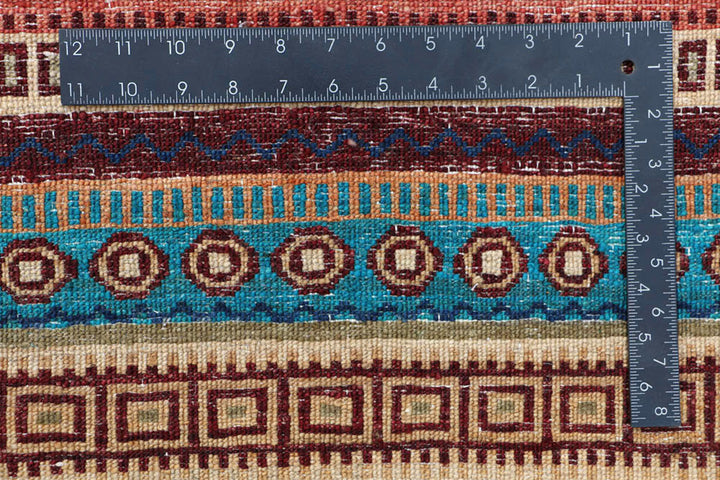 Multi Colored Gabbeh 6'  7" x 10'  1" - No. QA16851