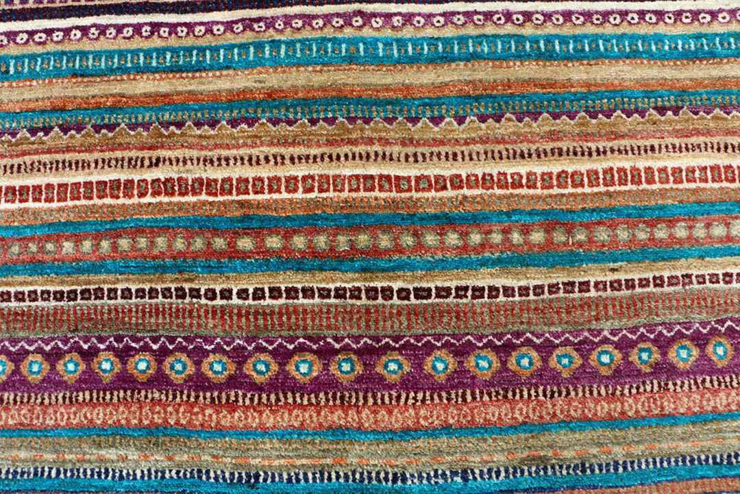 Multi Colored Gabbeh 6'  6" x 10'  6" - No. QA65457