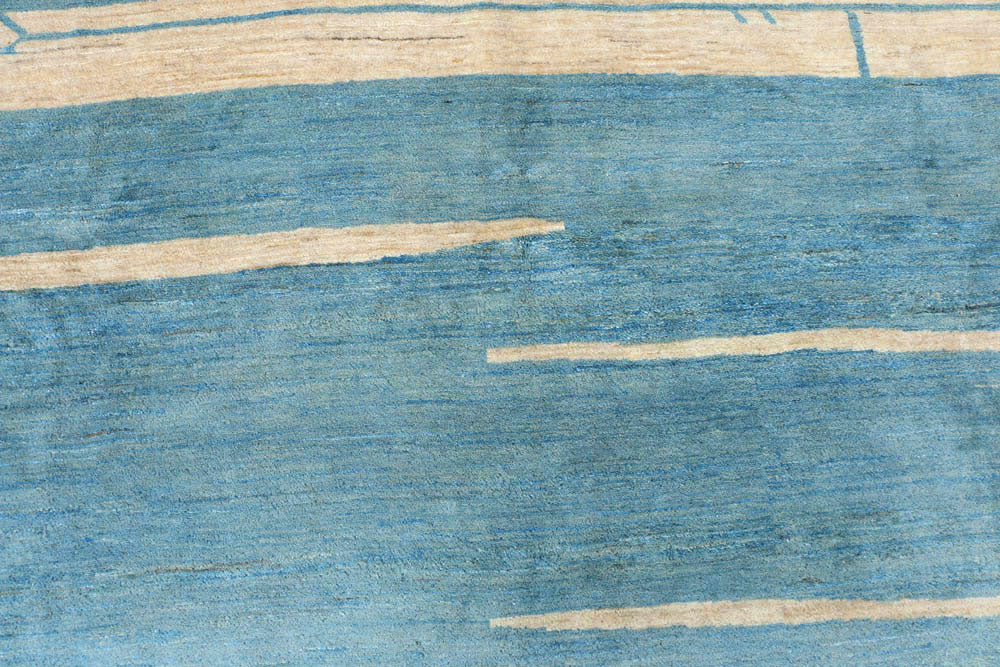 Cadet Blue Gabbeh 8' 1 x 10' 1 - No. 48312 - ALRUG Rug Store