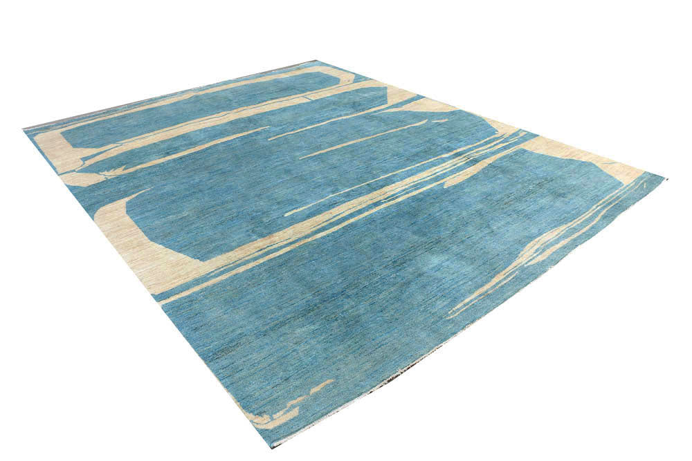 Cadet Blue Gabbeh 8' 1 x 10' 1 - No. 48312 - ALRUG Rug Store