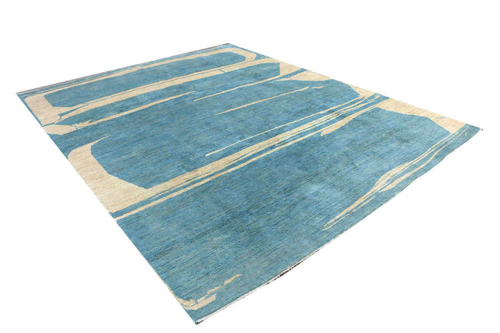 Cadet Blue Gabbeh 8' 1 x 10' 1 - No. 48312 - ALRUG Rug Store