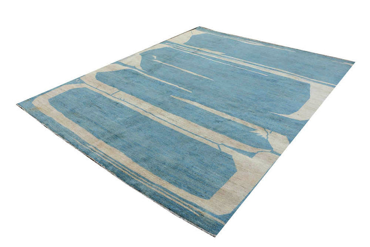 Cadet Blue Gabbeh 8' 1 x 10' 1 - No. 48312 - ALRUG Rug Store