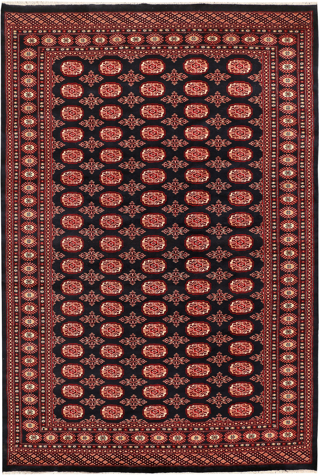 Midnight Blue Bokhara 6' 7 x 9' 11 - No. 48317 - ALRUG Rug Store