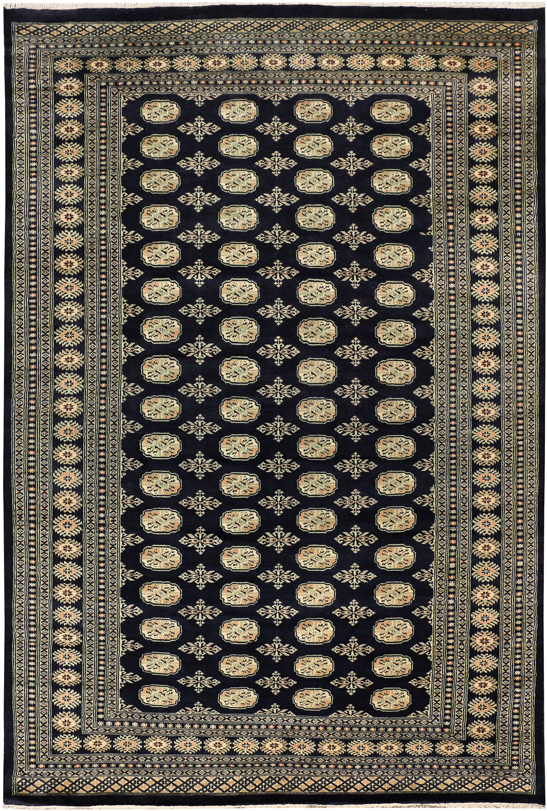 Midnight Blue Bokhara 7' 1 x 10' 6 - No. 48319 - ALRUG Rug Store