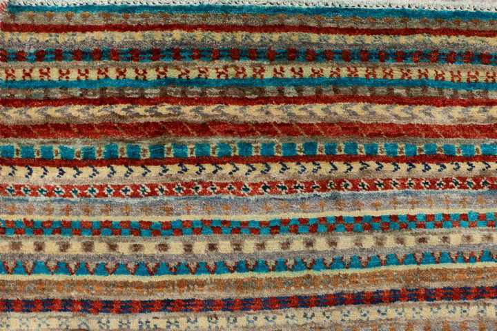 Multi Colored Gabbeh 5' 3 x 7' 1 - No. 48369 - ALRUG Rug Store
