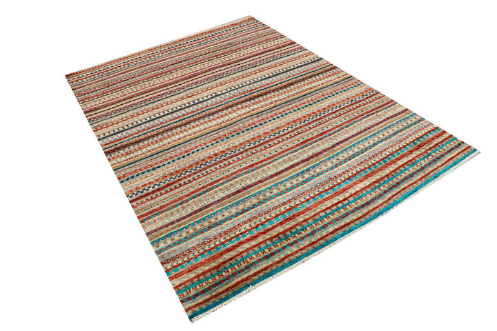 Multi Colored Gabbeh 5' 3 x 7' 1 - No. 48369 - ALRUG Rug Store