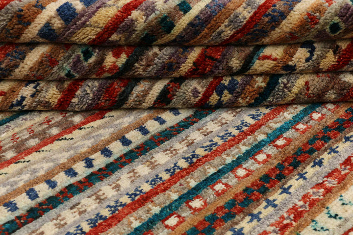 Multi Colored Gabbeh 5' 3 x 7' 1 - No. 48369 - ALRUG Rug Store